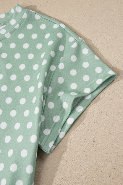 Polka Dot Print Short Set