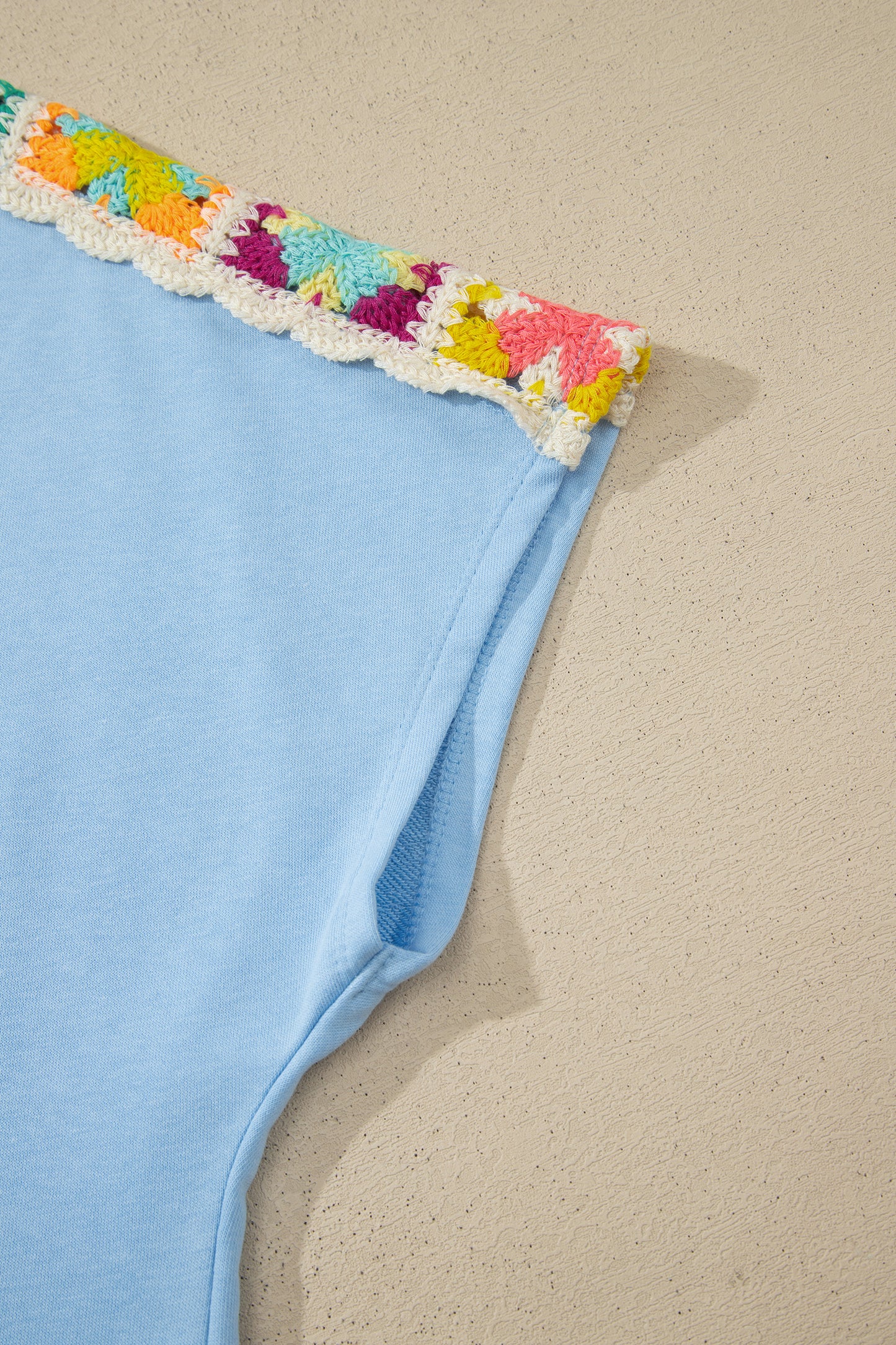 Granny Square Crochet Detail Short 2pcs Set