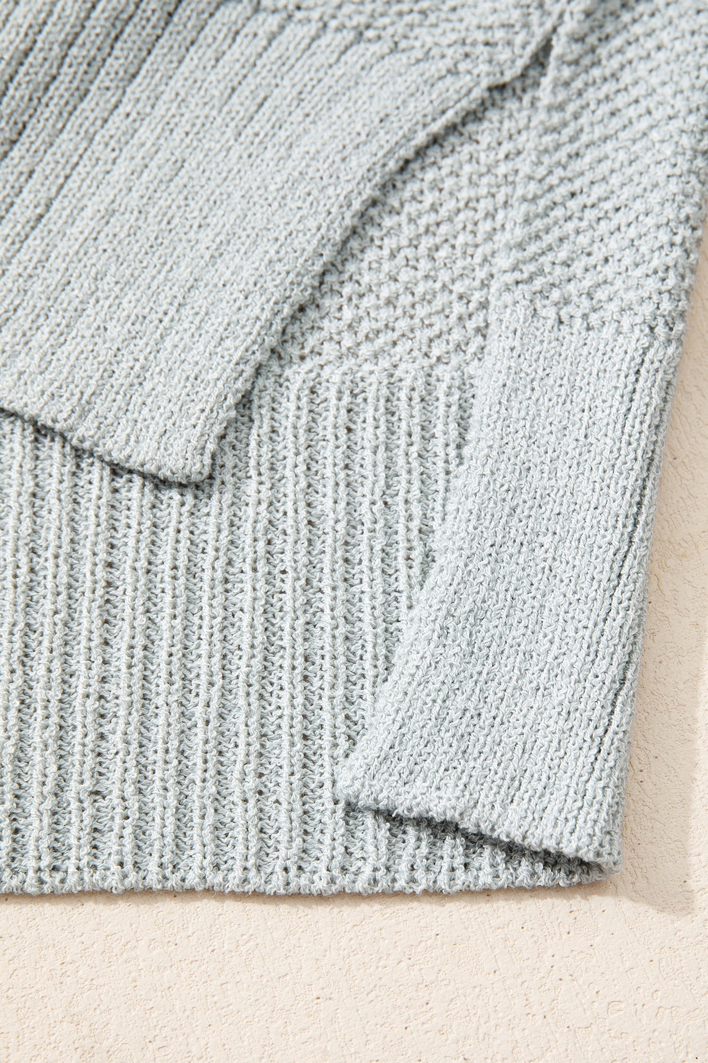 Chestnut Color Block Knit V Neck Loose Sweater