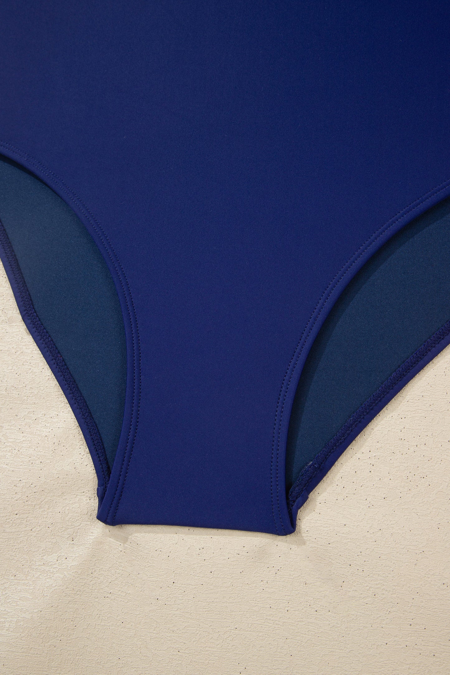 Shell Stitched Trim V Neck Textured Mix and Match High Waist Bikinis