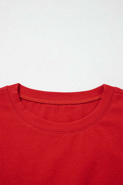 Varsity Striped Short Sleeve Crew Neck T Shirt