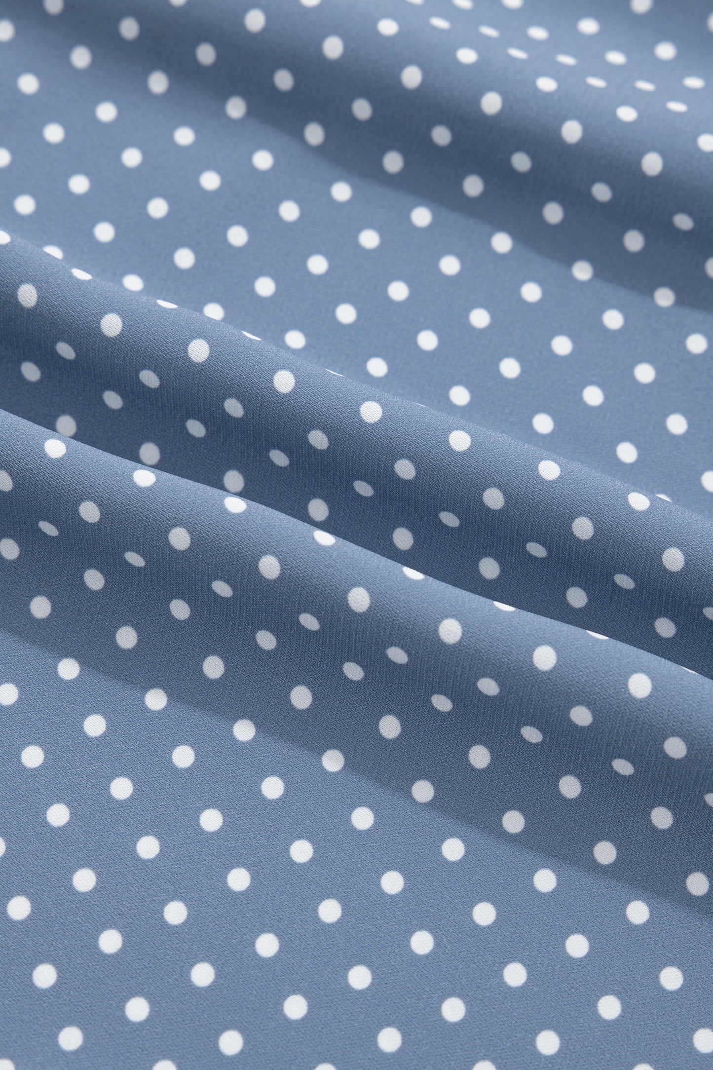 Dotted Print Cuffed Short Sleeve Shirt