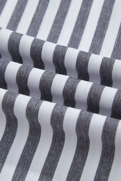 Stripe Shirred High Waist Loose Summer Pants