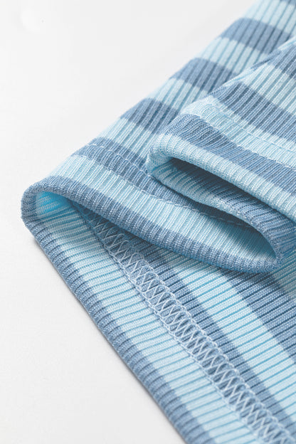 Stripe Ribbed Knit Slim Tank Top