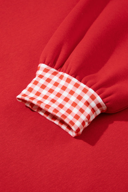 Polka Dot Trim Baggy Pullover 2pcs Short Set