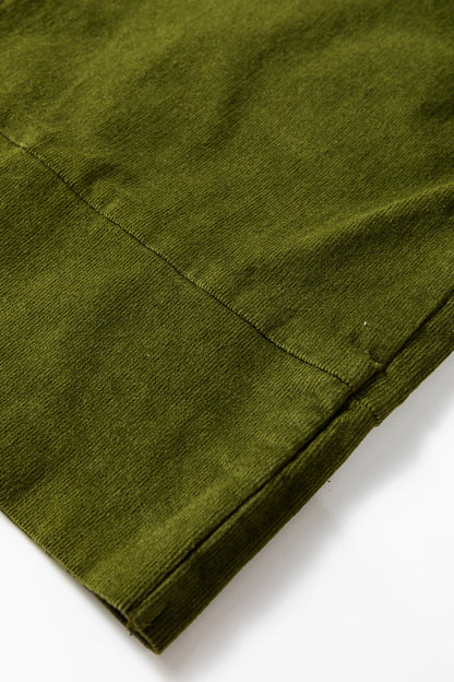 Burgundy Corduroy Solid Color High Waist Wide Leg Pants