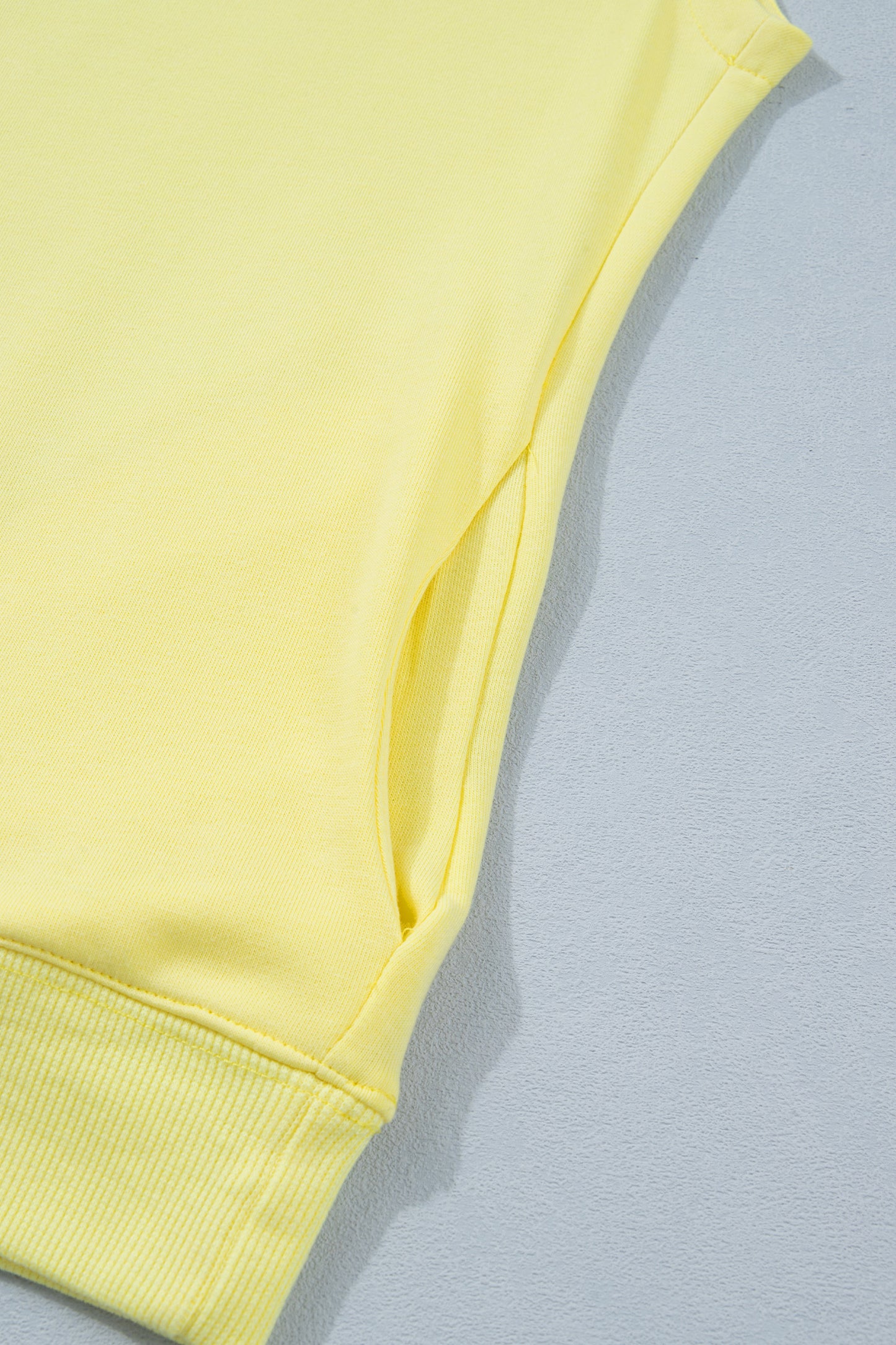 Solid Color High Neck Cap Sleeve Loose Top
