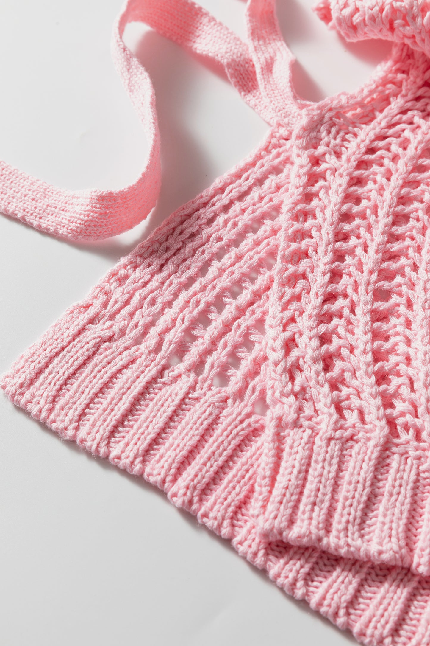 Apricot Plus Size Open Knit Bow Tie Short Sleeve Sweater