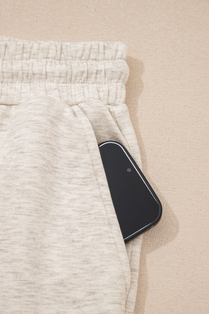 Light Grey Polo Tee Casual Pant Set