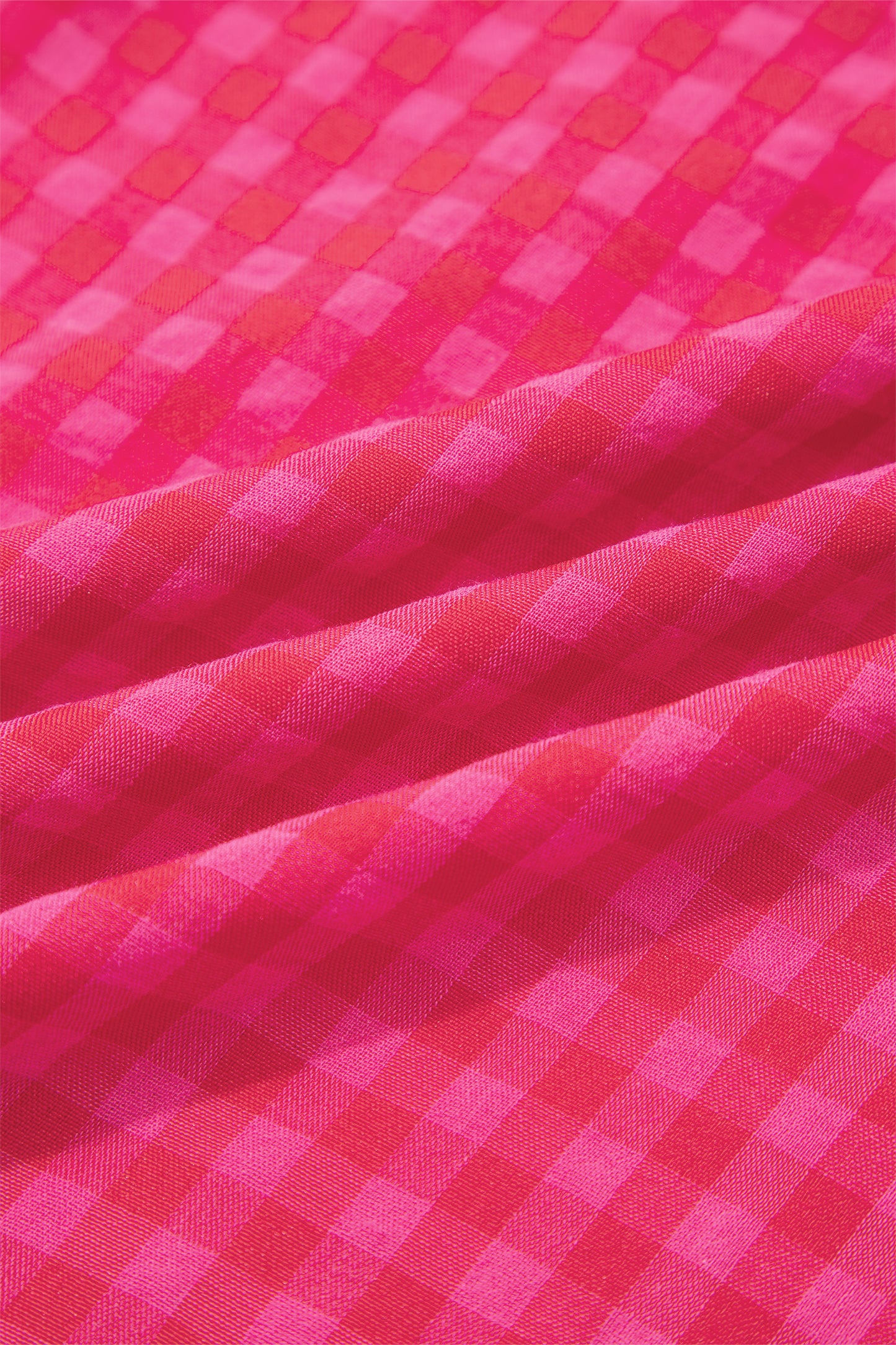 Plaid Square Neck Fit-and-flared Vacation Sundress