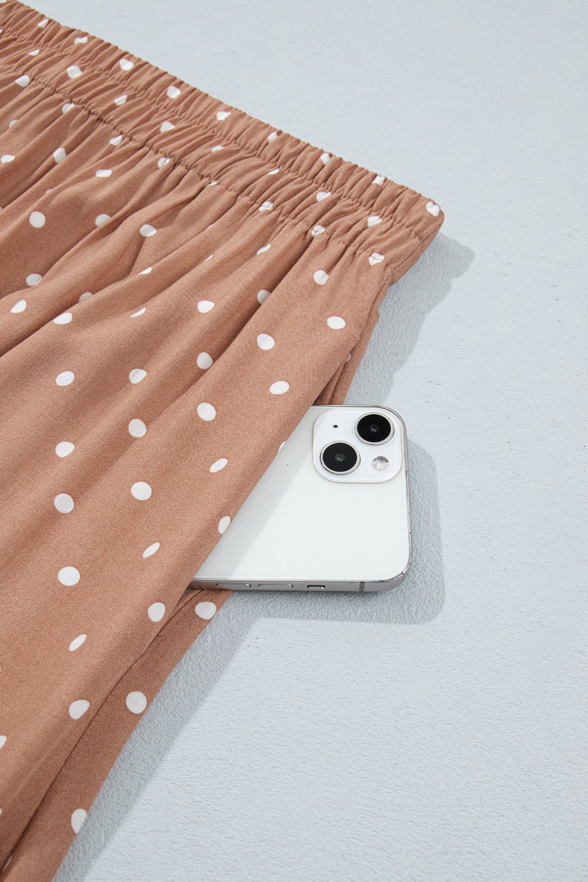 Polka Dot Lace Hem Elegant Long Shift Skirt