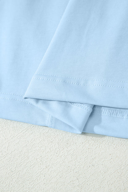 Stitched Detail Loose Tank Top Cotton 2pcs Short Set