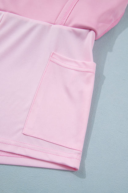Solid Color Sleeveless Zipper Tank and Skort Set