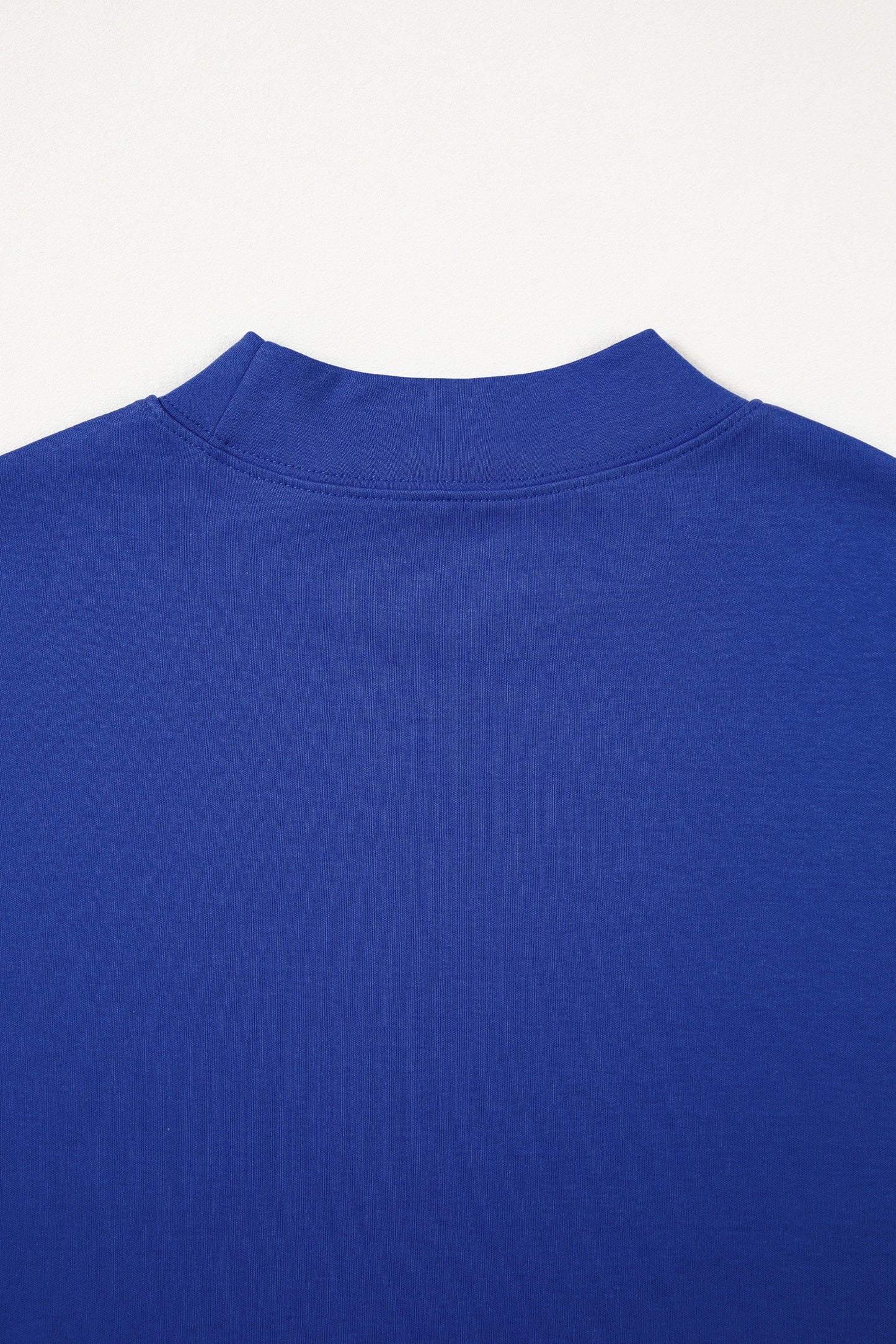 Pink Solid Color High Neck Oversize Tee