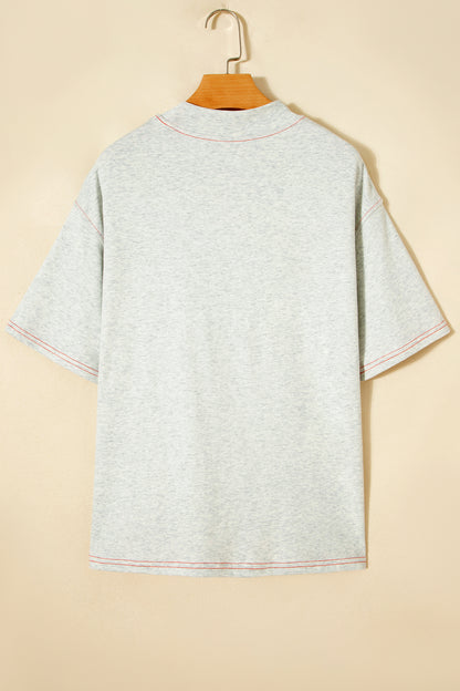 Reversible Contrast-Stitched T-Shirt
