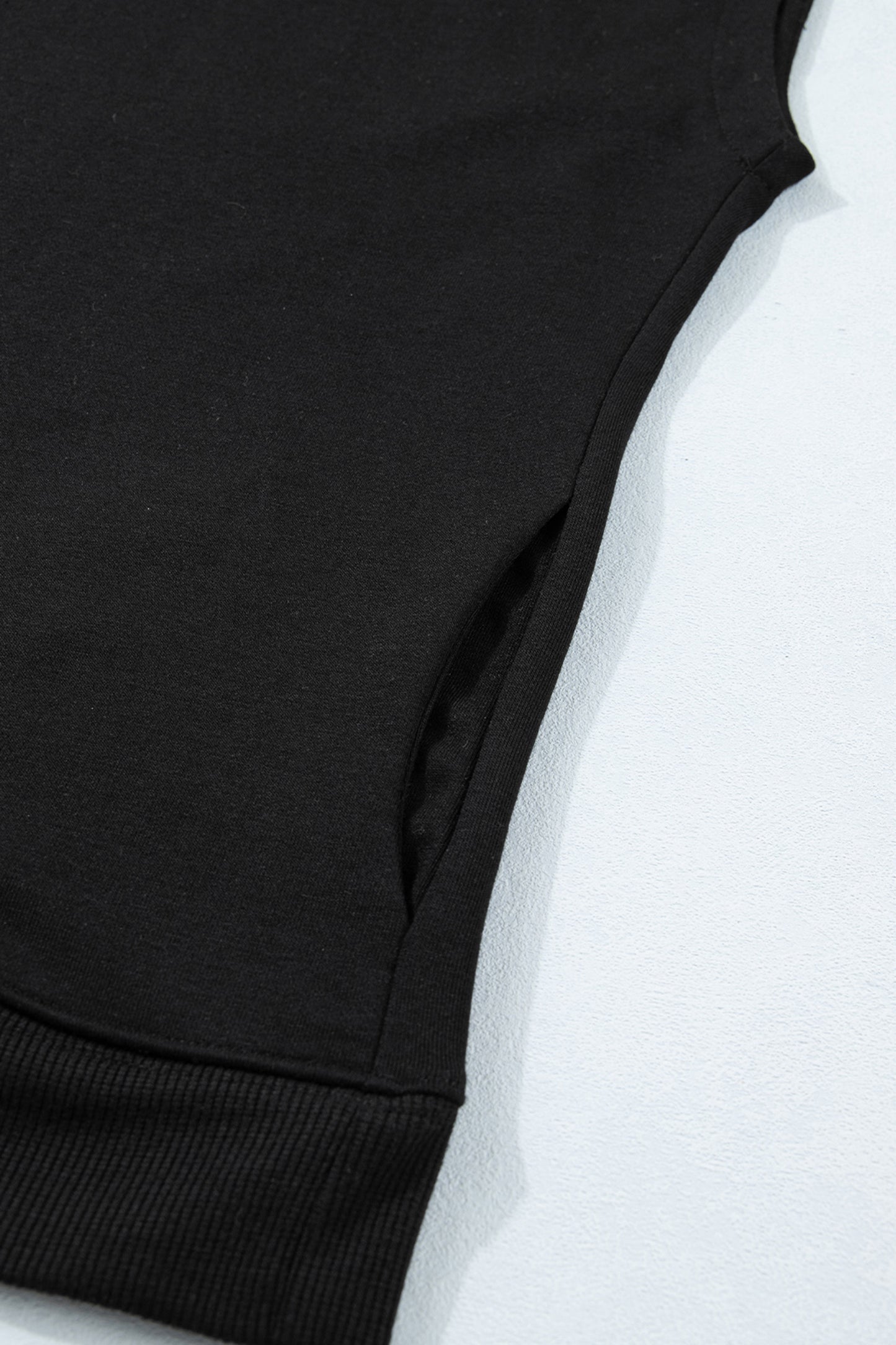 Solid Color High Neck Cap Sleeve Loose Top