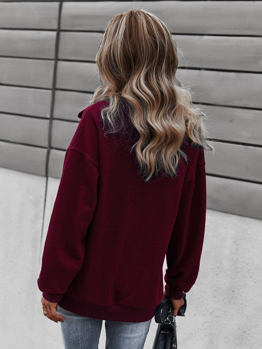 Cozy Zip-Up Kangaroo Pocket Pullover Sweater