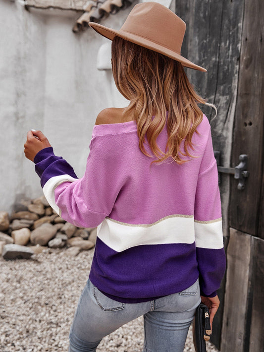 Cozy Chic Color Block Sweater