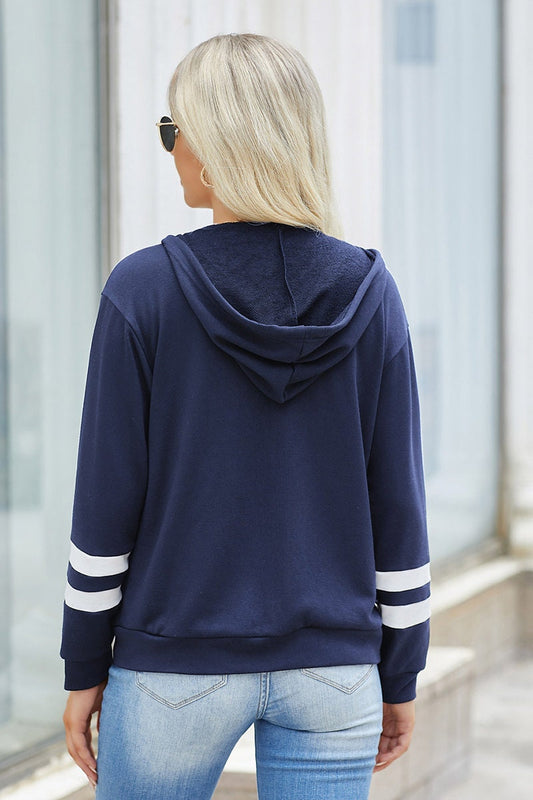 Cozy Striped Zip-Up Hoodie