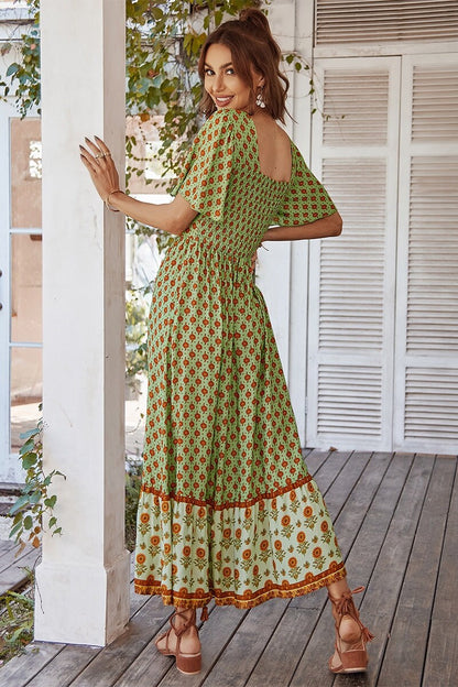 Floral Flare Maxi Dress
