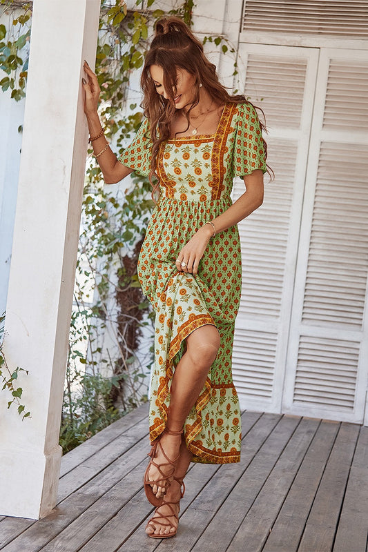 Floral Flare Maxi Dress | Dress - Women's | 2023, Dress, maxi dress, New Arrivals | Elings