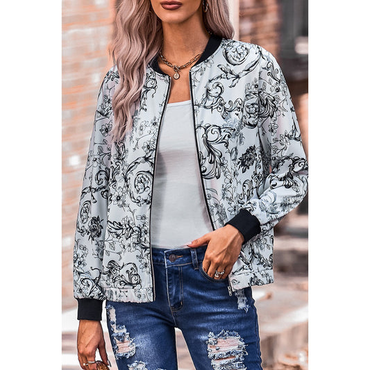 Floral Chic Zip Jacket | Jacket - Women's | 2023, Coat, fall and winter, Just arrived | Elings