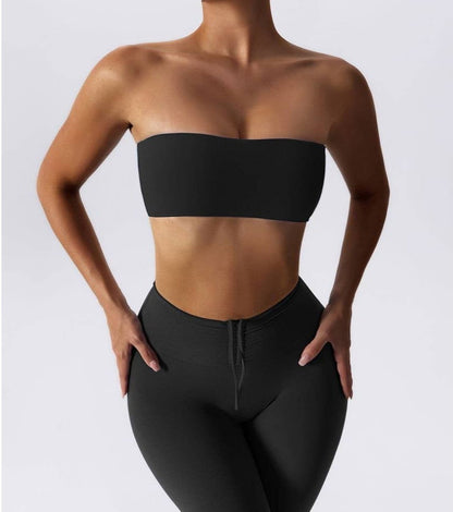 Solid Strapless Tube Padded High Elasticity Bra